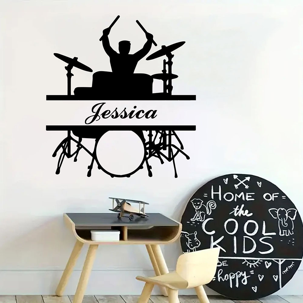 Musical Instrument Art - Adesivos de parede personalizados com nome,