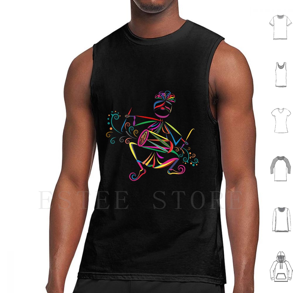 Musical Instrument In India - Dhol player tank tops colete sem