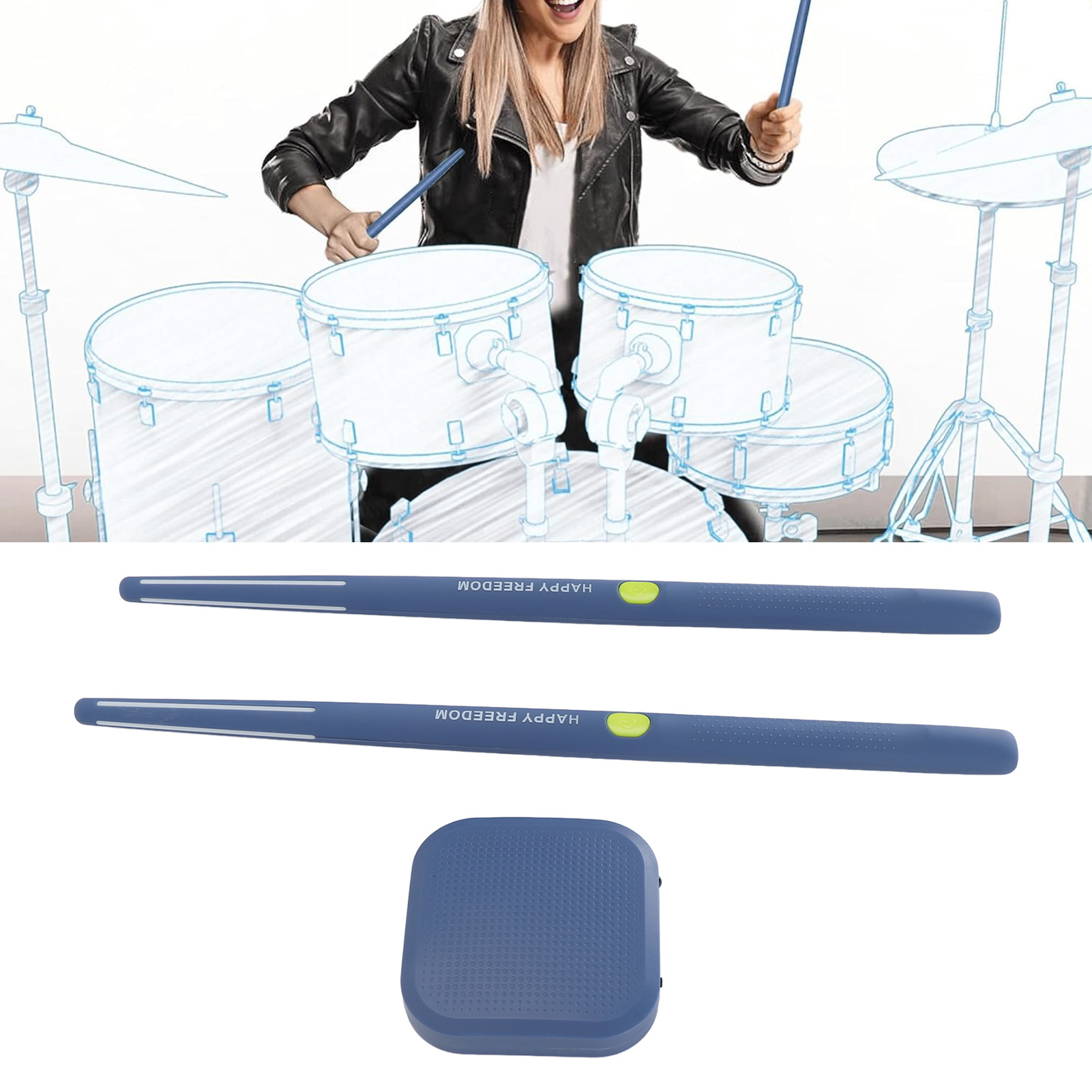 Musical Instrument Virtual - Conjunto de bateria virtual de ar