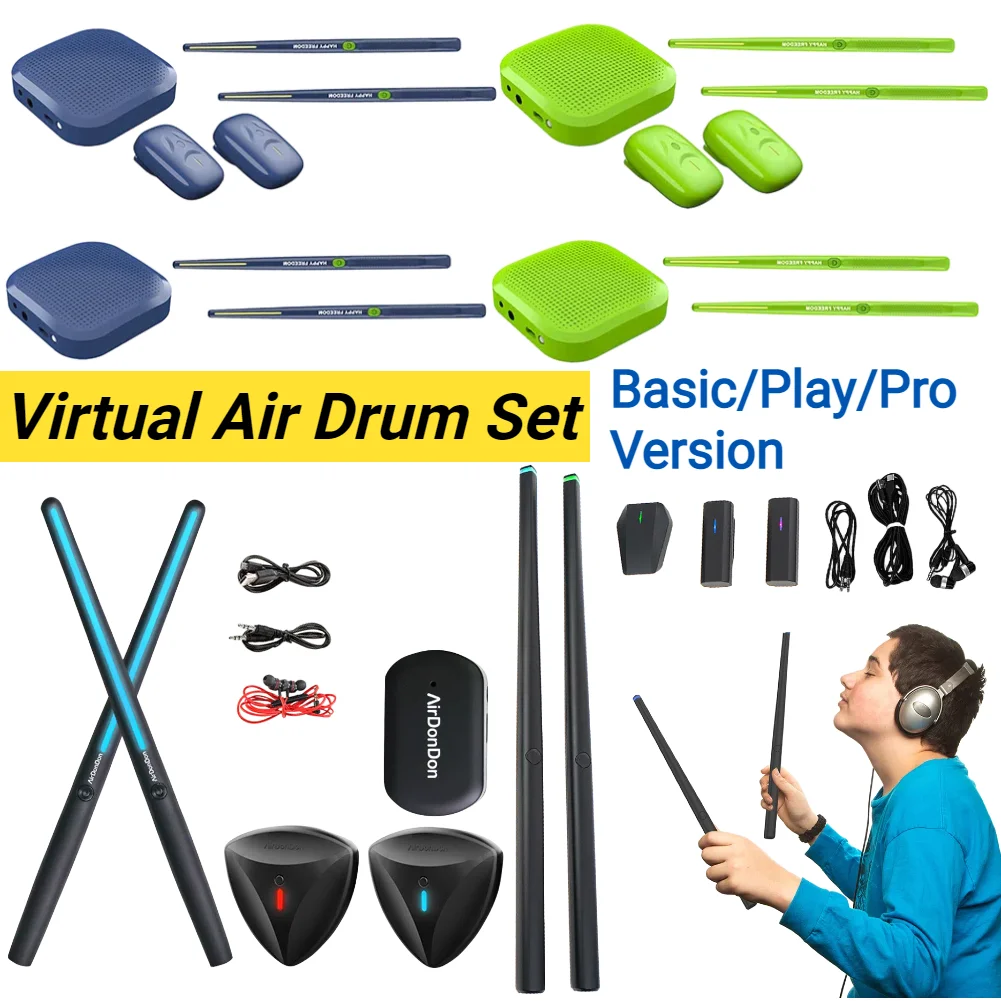 Musical Instrument Virtual - Baquetas de ar eletrônicas portáteis, conjunto