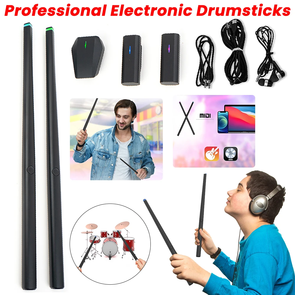 Musical Instrument Virtual - Baquetas eletrônicas profissionais, baquetas de ar