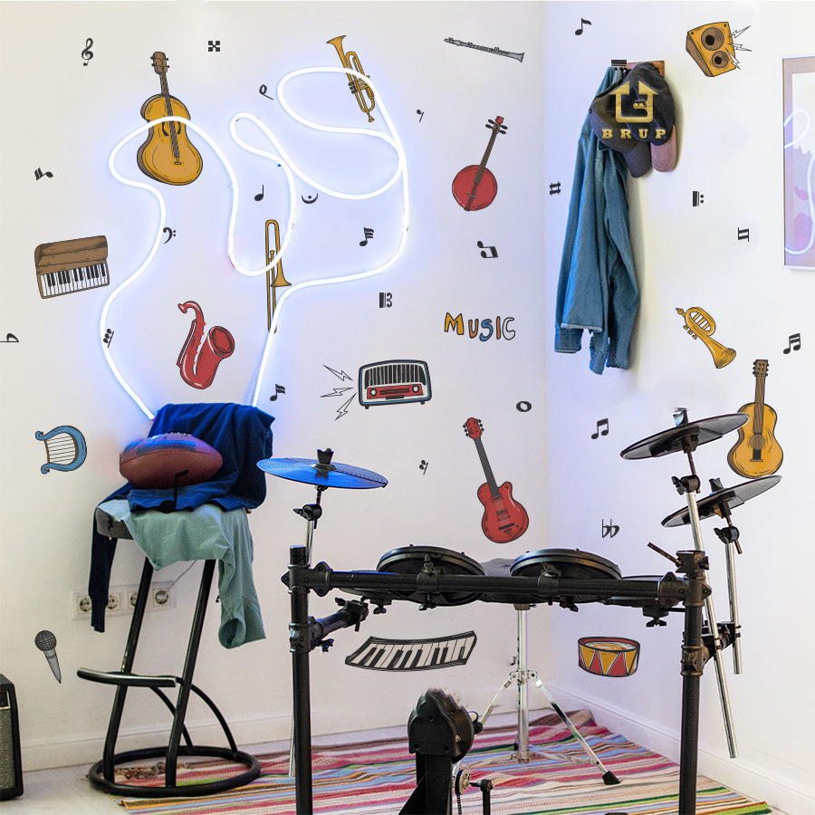 Adesivo de parede de instrumen - Musical Instrument Diy For Kids avaliação e preço