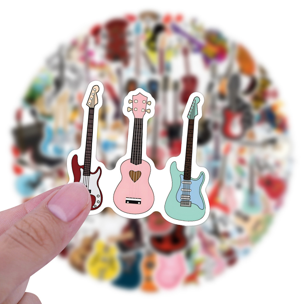 55/110 pçs adesivos de guitarr - Musical Instrument Diy For Kids avaliação e preço