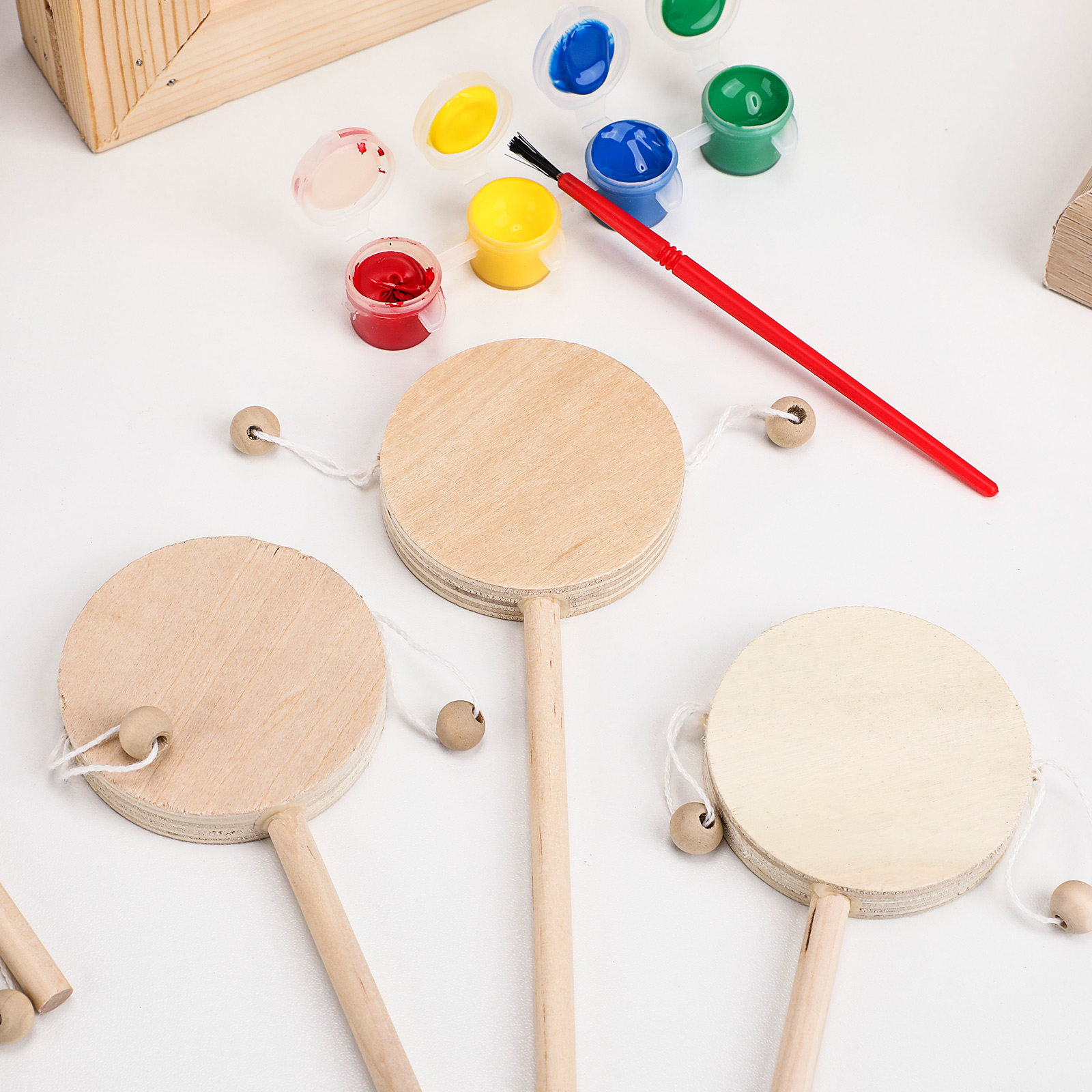 1 Conjunto de Tambor Chocalho  - Musical Instrument Diy For Kids avaliação e preço