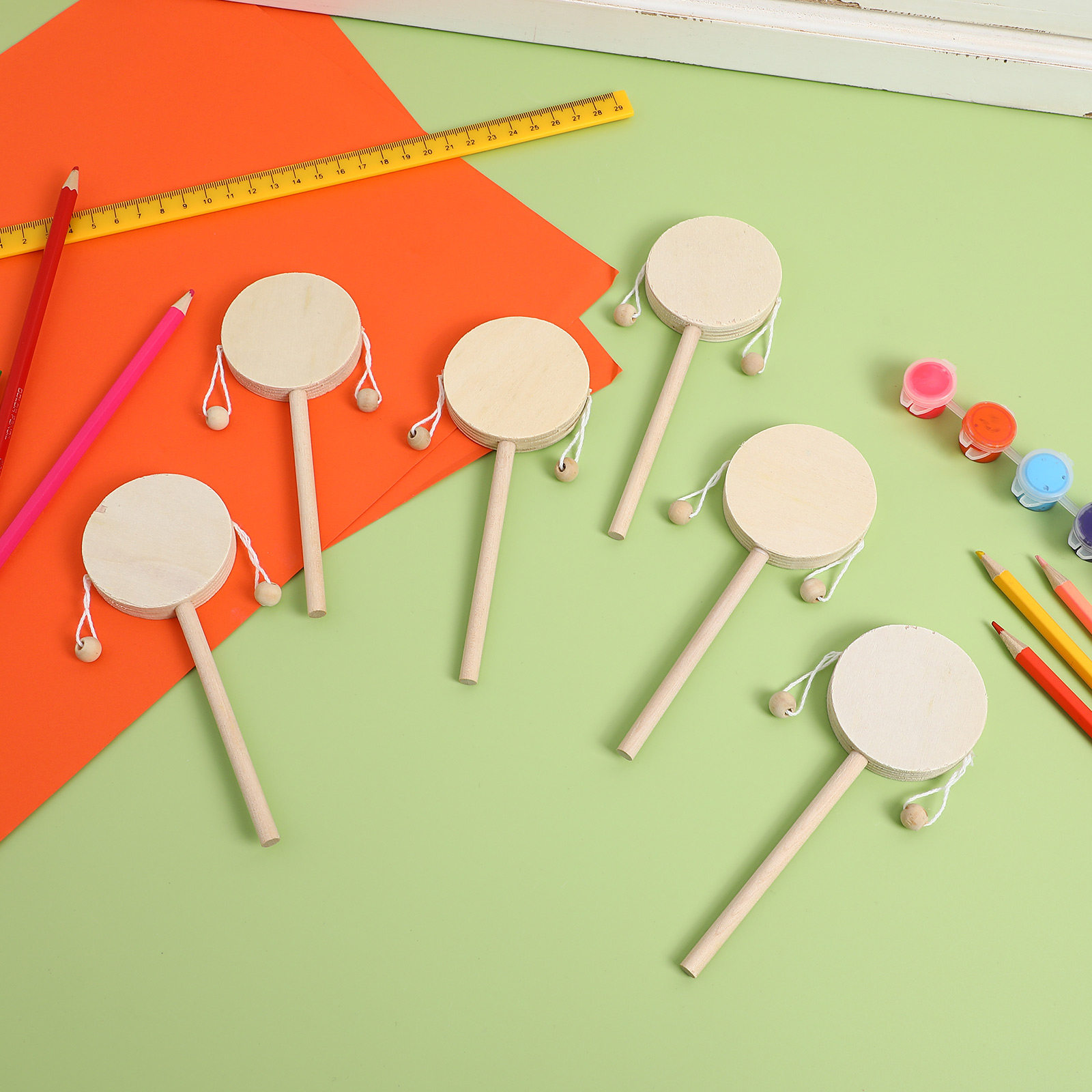 1 Conjunto de Tambor Chocalho  - Musical Instrument Diy For Kids avaliação e preço