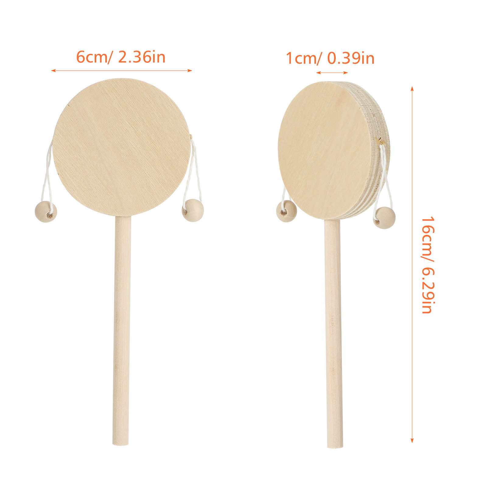 1 Conjunto de Tambor Chocalho  - Musical Instrument Diy For Kids avaliação e preço