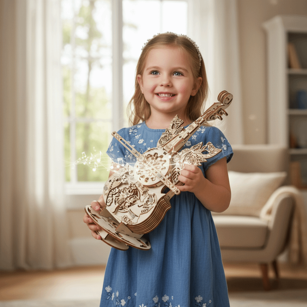 Quebra-Cabeça 3D de Madeira pa - Musical Instrument Diy For Kids avaliação e preço