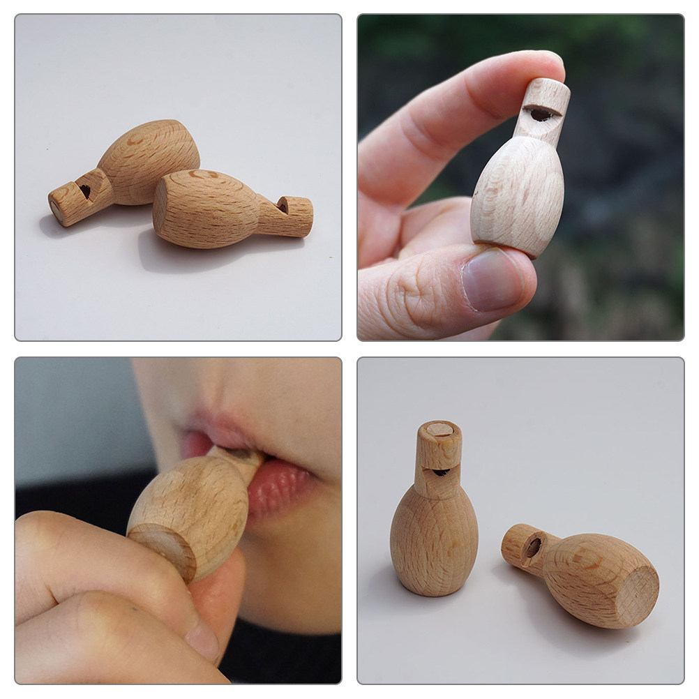 4 Apito de Madeira Não Acabado - Musical Instrument Diy For Kids avaliação e preço